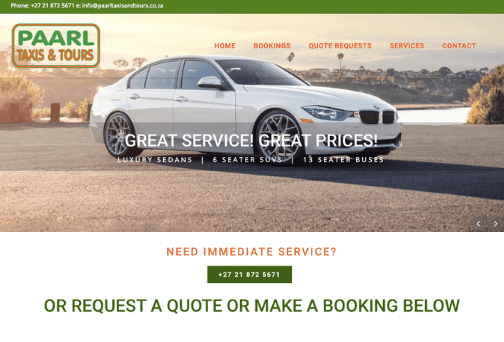 Paarl Taxis and Tours